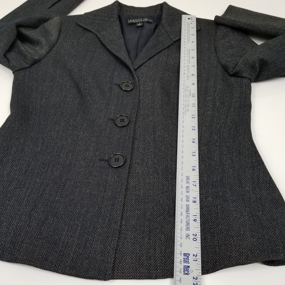 Lafayette 148 Blazer Jacket Herringbone Tweed D3 - Picture 7 of 8
